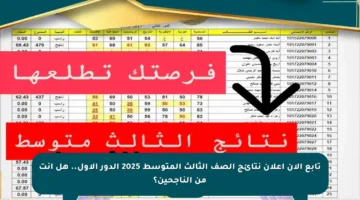 تابع الآن إعلان نتائج الصف الثالث المتوسط 2025 الدور الأول.. هل انت من الناجحين؟